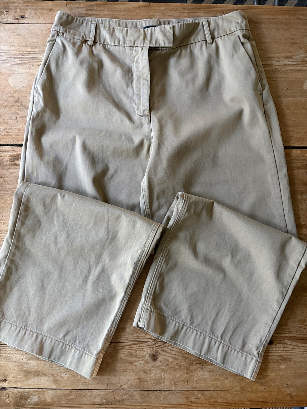 J. Crew Women’s Classic Wide Leg  Chinos in Light Khaki size 12